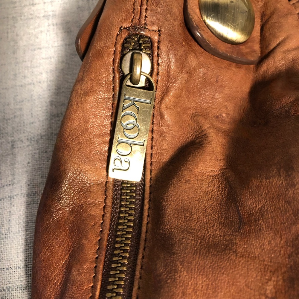 Kooba Brown Leather Bucket Bag with gold hardware - Picture 3 of 15